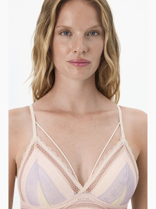 Luna reggiseno push-up in pizzo a righe penti - Kiabi Luna reggiseno push-up in pizzo a righe penti - Kiabi