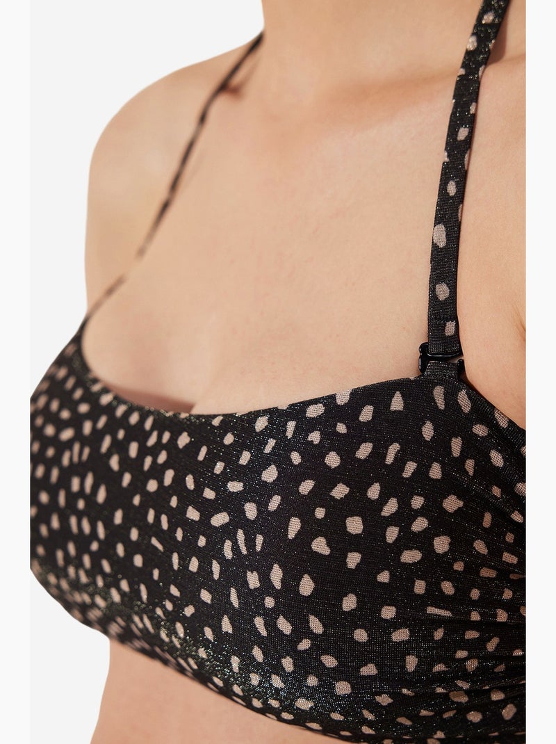 Luna top bikini senza spalline penti Nero - Kiabi