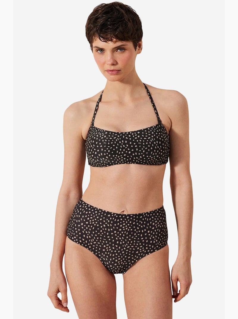 Luna top bikini senza spalline penti Nero - Kiabi