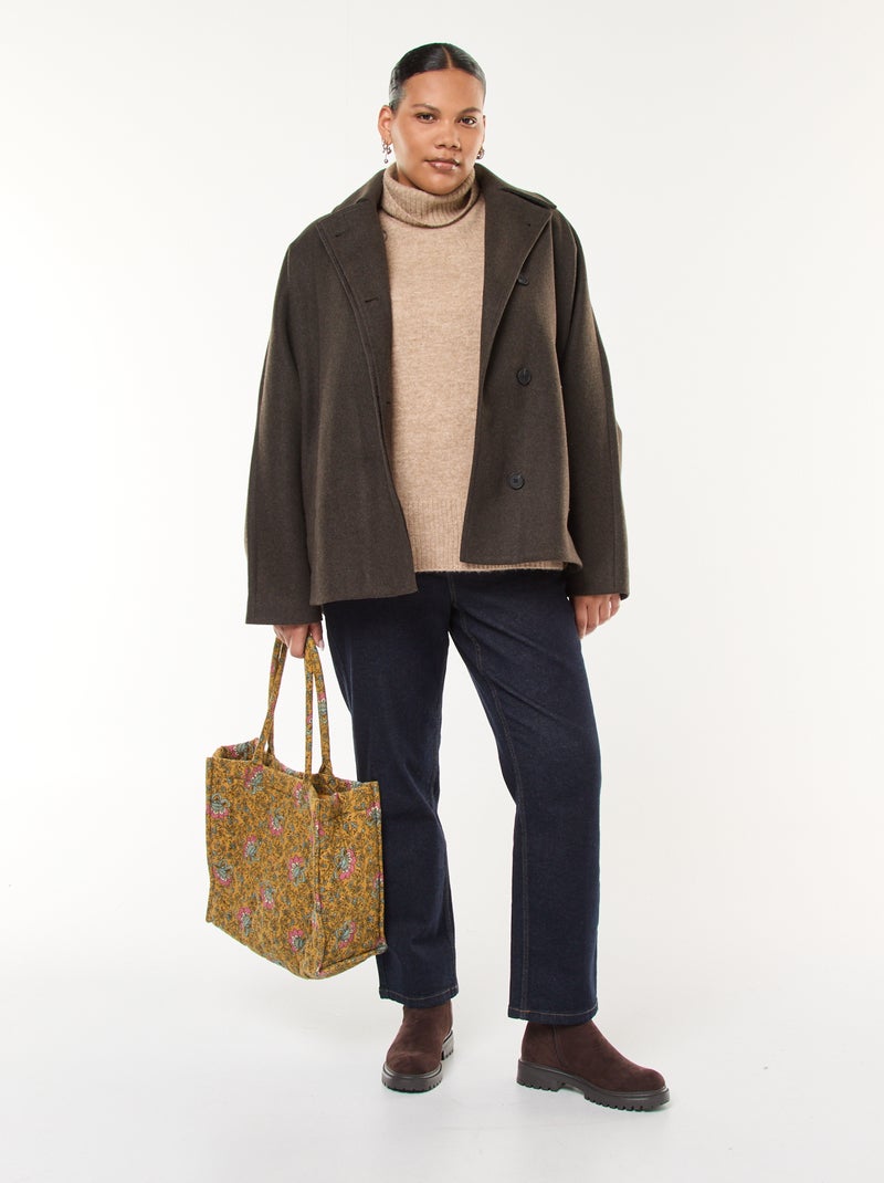 Lupetto caldo con spacchetti sul fondo Beige - Kiabi