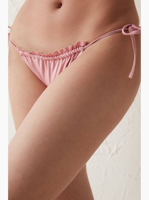 Lupine slip bikini con volant e laccetti penti - Kiabi Lupine slip bikini con volant e laccetti penti - Kiabi