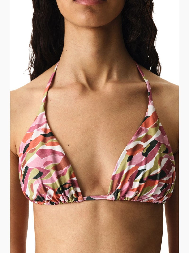 Luz top bikini a triangolo penti Rosa/Verde - Kiabi