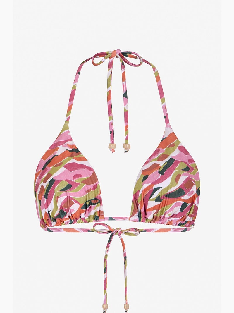Luz top bikini a triangolo penti Rosa/Verde - Kiabi