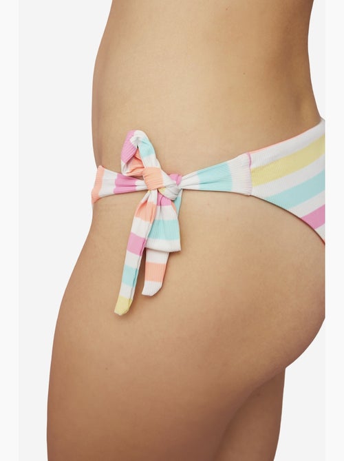 Macaron bikini brasiliana a righe con laccetti penti - Kiabi Macaron bikini brasiliana a righe con laccetti penti - Kiabi