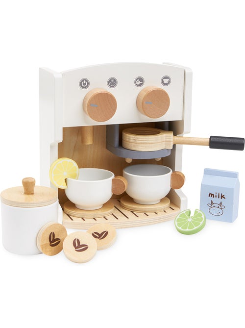 Macchina caffe e teiera legno bambini 16x9cm accessori mamabrum - Kiabi