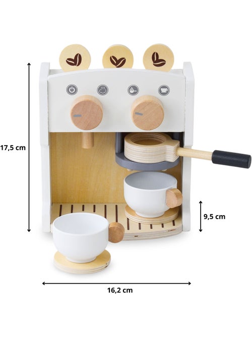 Macchina caffe e teiera legno bambini 16x9cm accessori mamabrum - Kiabi