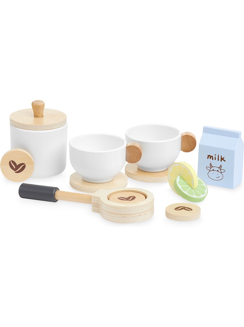 Macchina caffe e teiera legno bambini 16x9cm accessori mamabrum N/D - Kiabi