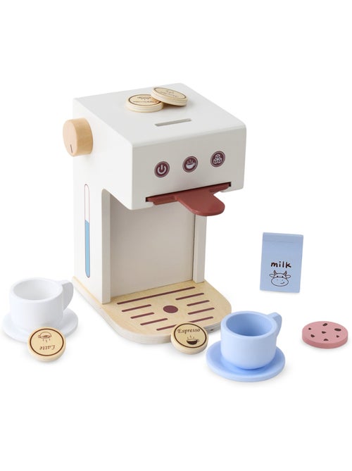 Macchina caffe giocattolo legno 14x13cm capsule tazze dolce mamabrum - Kiabi