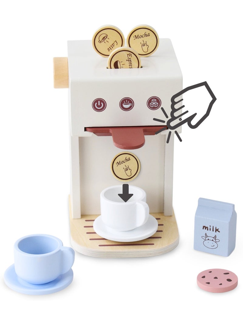 Macchina caffe giocattolo legno 14x13cm capsule tazze dolce mamabrum N/D - Kiabi