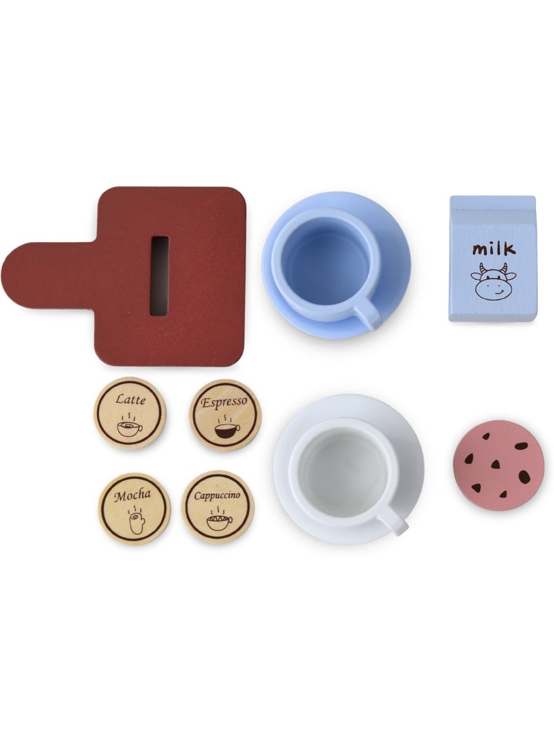 Macchina caffe giocattolo legno 14x13cm capsule tazze dolce mamabrum N/D - Kiabi