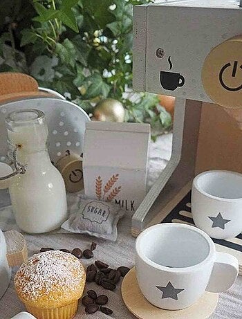 Macchina da caffè in legno per bambini | JaBaDaBaDo