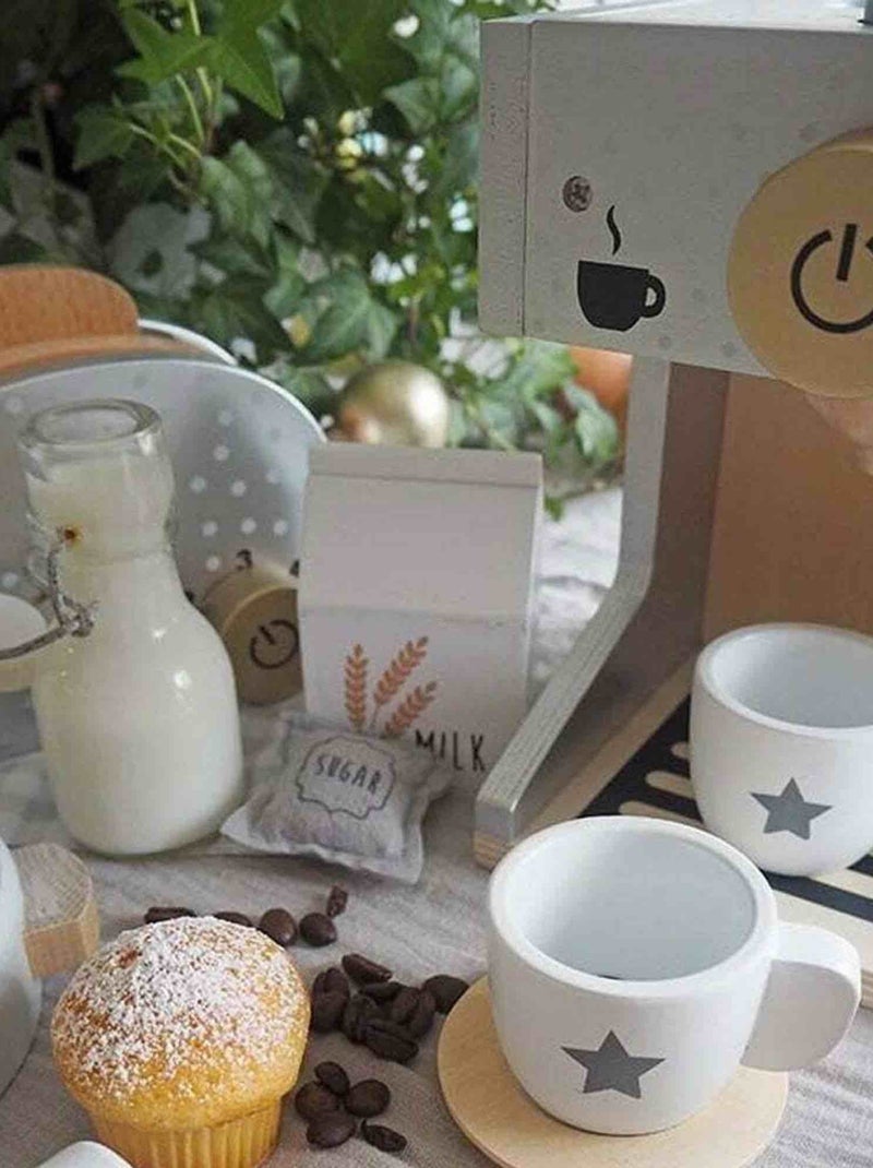 Macchina da caffè in legno per bambini | JaBaDaBaDo Grigio - Kiabi
