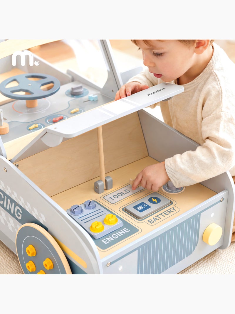 Macchina legno statica imitazione bambini 111cm cockpit meccanico mamabrum N/D - Kiabi