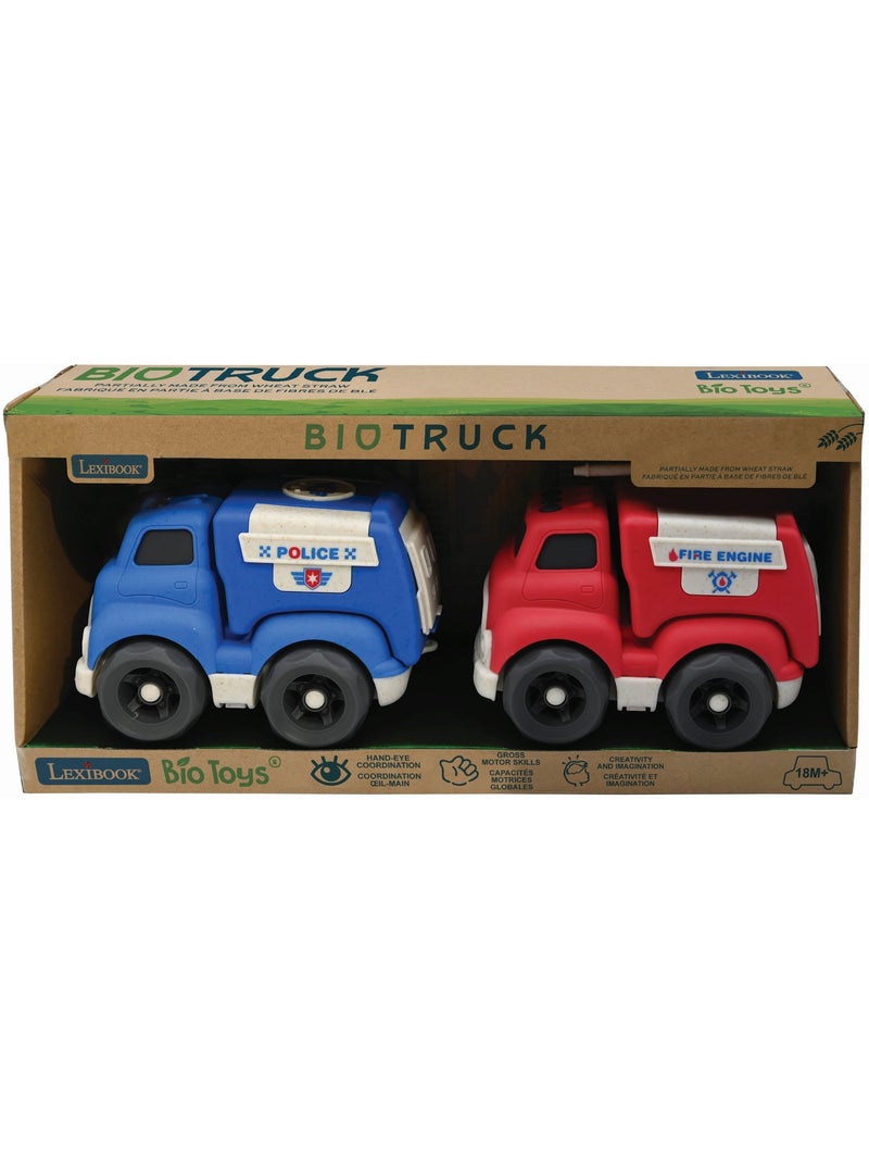 Macchinine – Set polizia e camion dei pompieri Multicolore - Kiabi