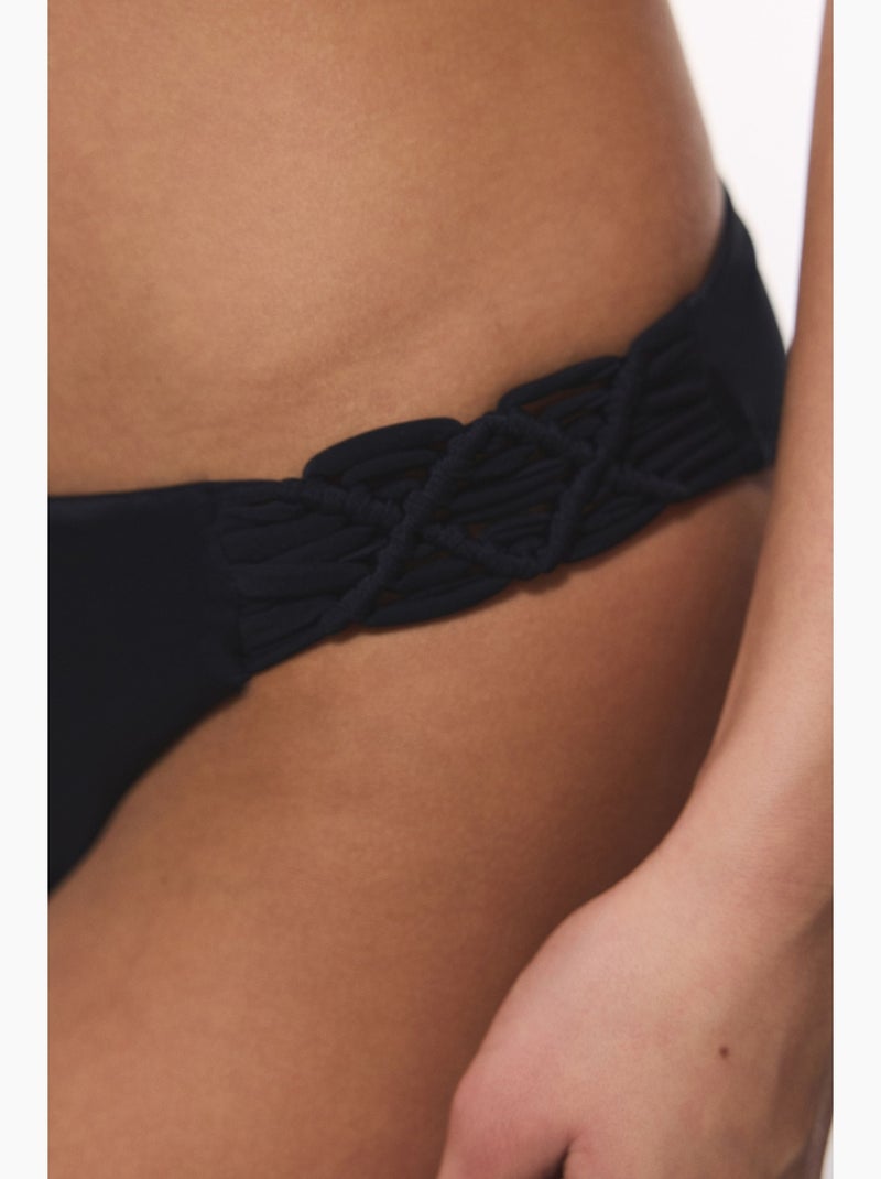 Macrame slip bikini a vita bassa penti Nero - Kiabi