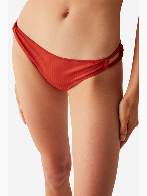 Madder slip bikini con dettaglio da annodare sul lato penti - Kiabi Madder slip bikini con dettaglio da annodare sul lato penti - Kiabi