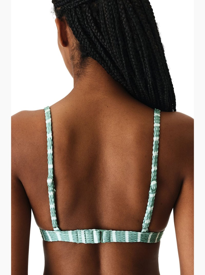 Maela top bikini triangolo fit a righe testurizzato penti Verde menta - Kiabi