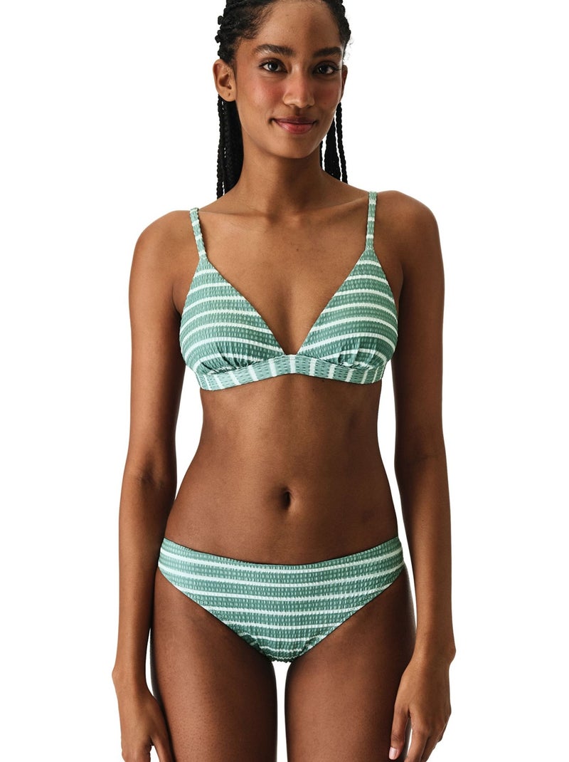 Maela top bikini triangolo fit a righe testurizzato penti Verde menta - Kiabi