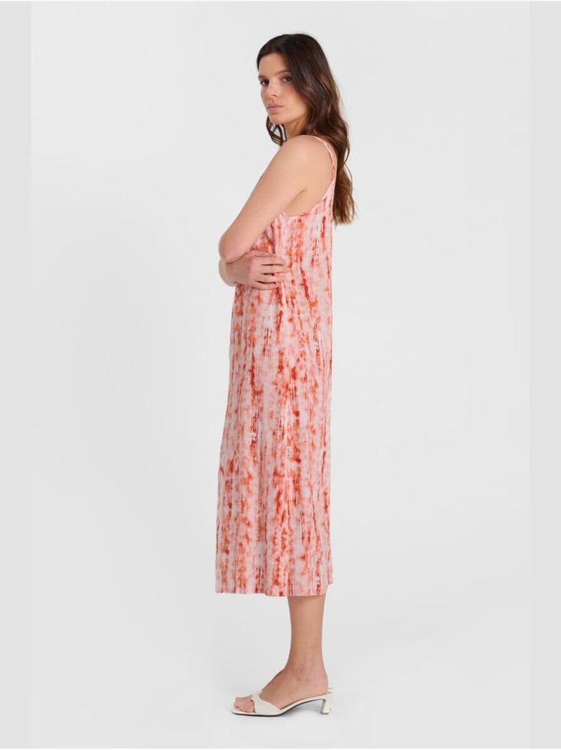 MAENA abito lungo dritto Rosa - Kiabi