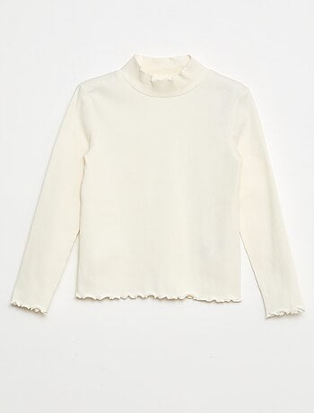Maglia a collo alto a coste