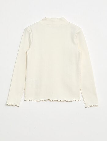 Maglia a collo alto a coste
