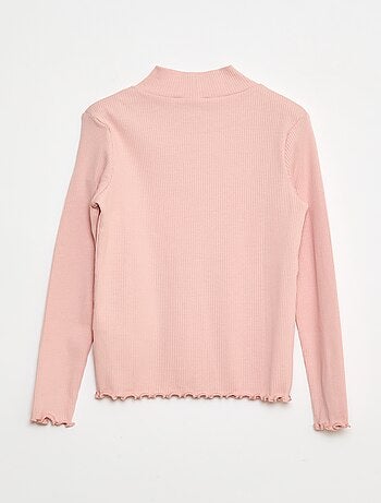 Maglia a collo alto a coste