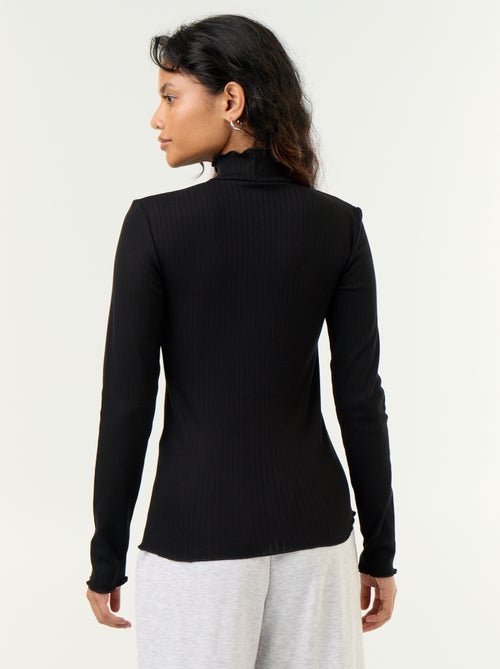 Maglia a collo alto in pointelle - Kiabi