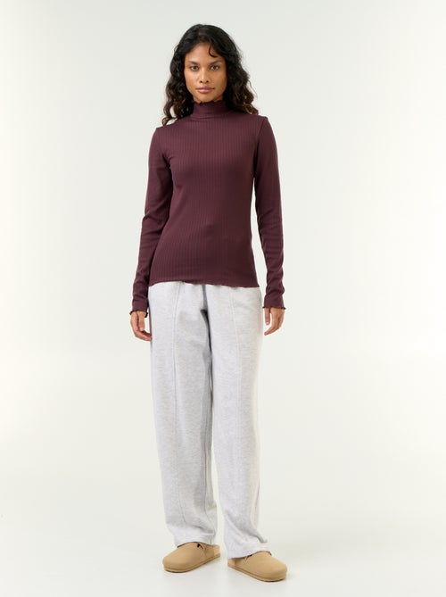 Maglia a collo alto in pointelle - Kiabi