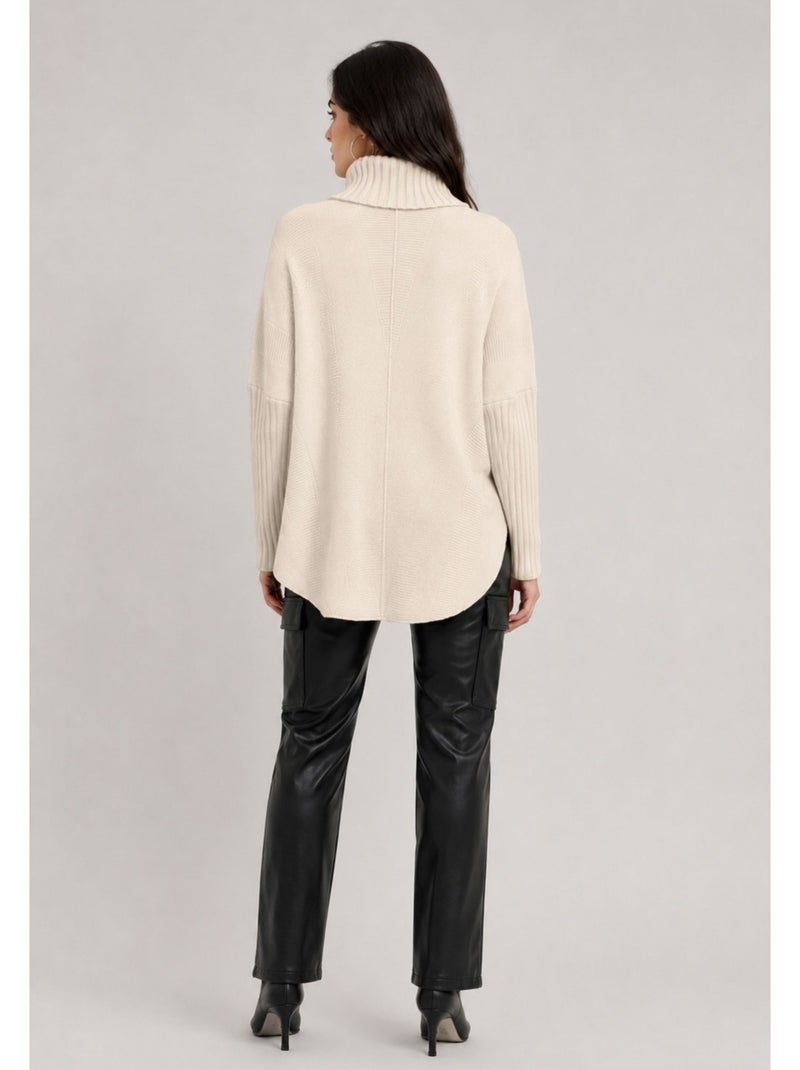 Maglia a collo alto kebello Beige - Kiabi