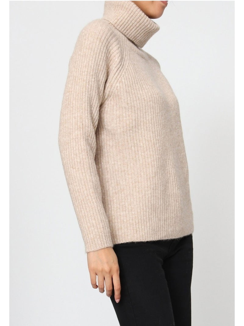 Maglia a collo alto kebello Beige - Kiabi