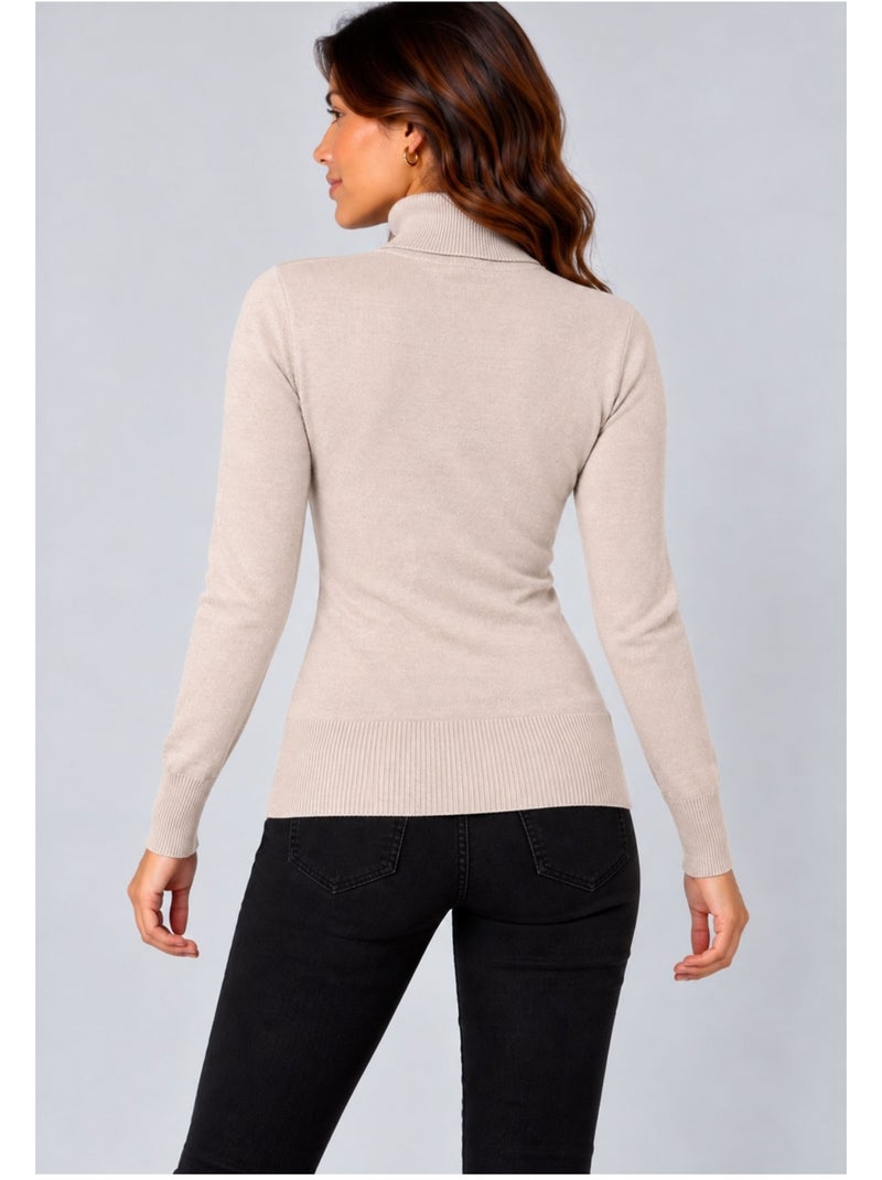 Maglia a collo alto kebello Beige - Kiabi