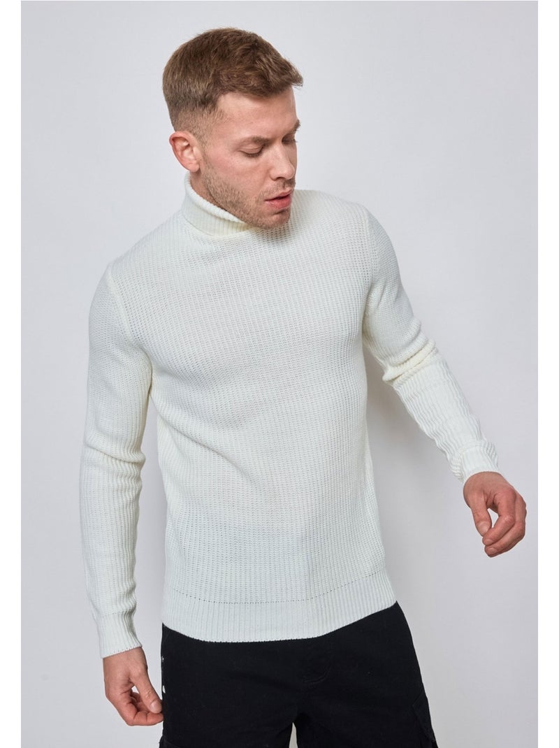Maglia a collo alto Kebello Bianco - Kiabi