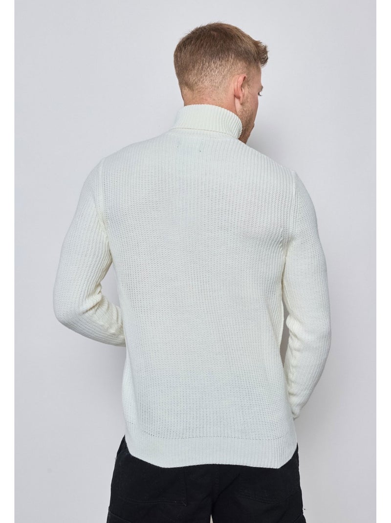 Maglia a collo alto Kebello Bianco - Kiabi