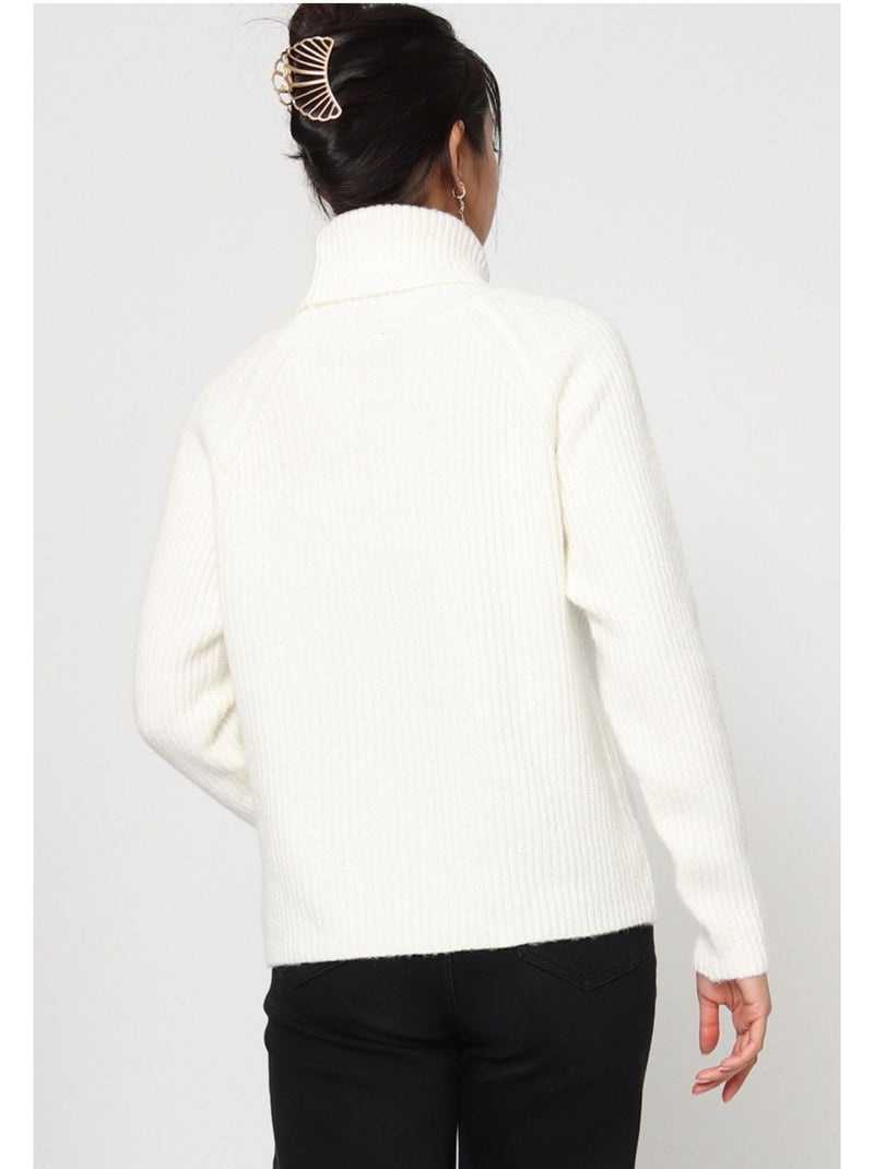 Maglia a collo alto Kebello Bianco - Kiabi