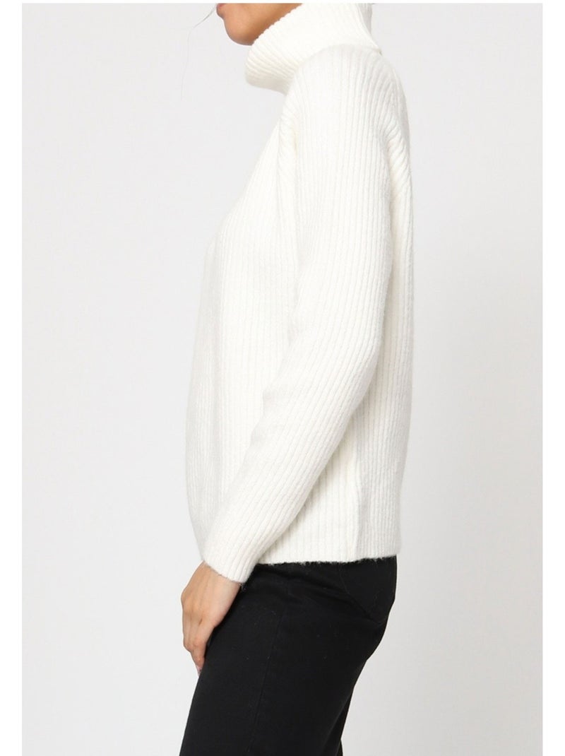 Maglia a collo alto Kebello Bianco - Kiabi