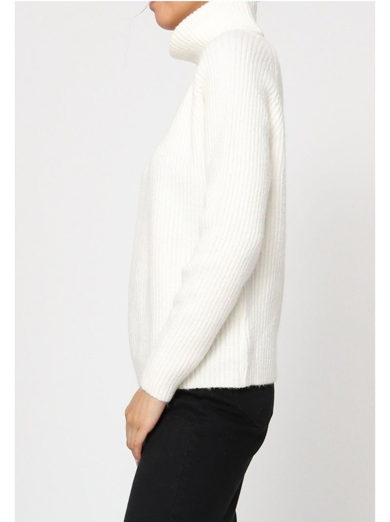 Maglia a collo alto kebello Bianco - Kiabi