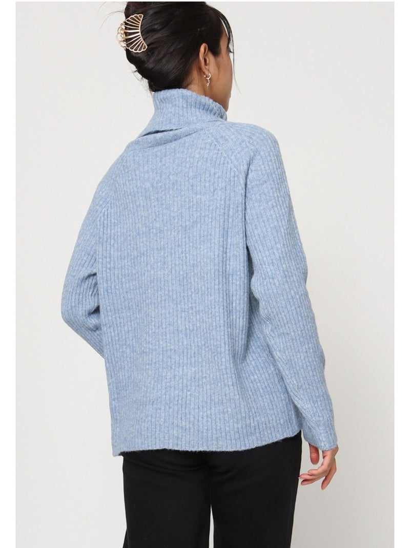 Maglia a collo alto Kebello Blu cielo - Kiabi