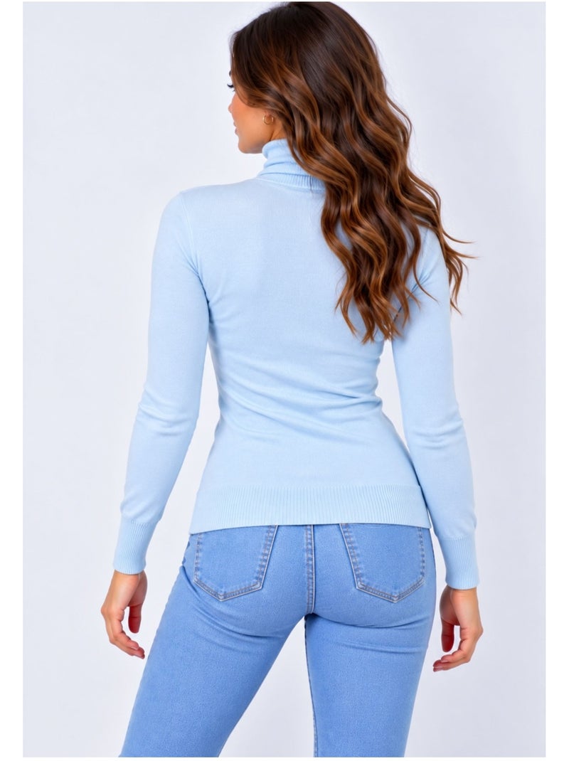 Maglia a collo alto kebello Blu cielo - Kiabi