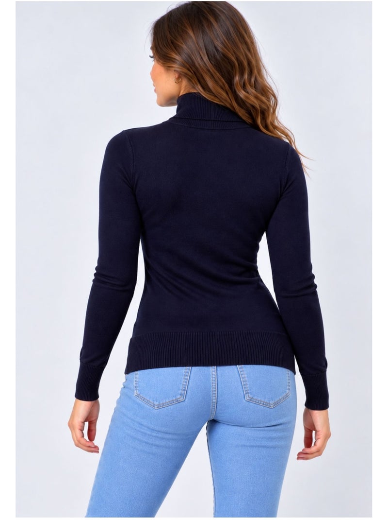 Maglia a collo alto kebello Blu marino - Kiabi