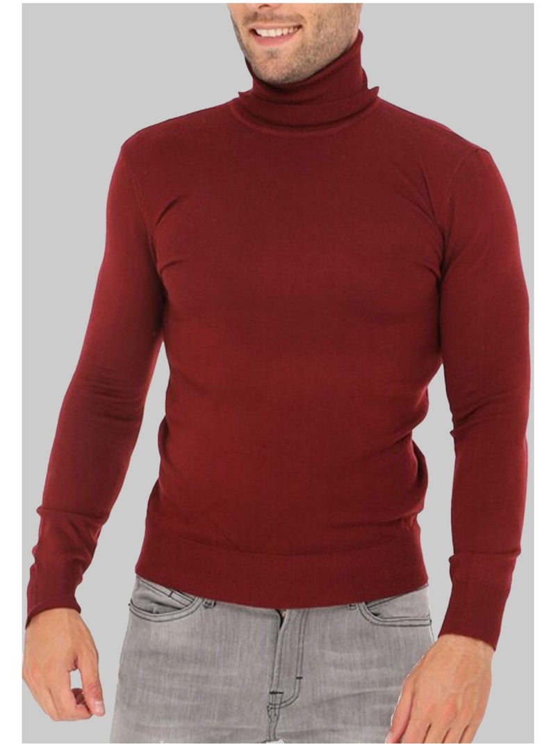 Maglia a collo alto Kebello Bordeaux - Kiabi