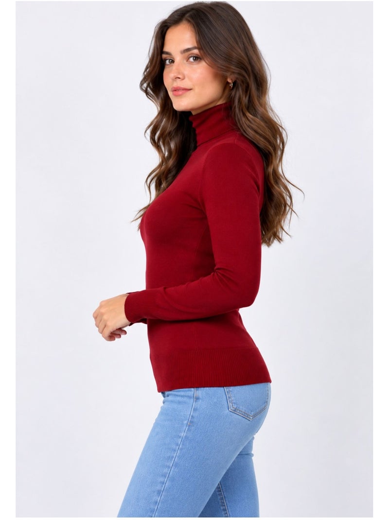 Maglia a collo alto kebello Bordeaux - Kiabi