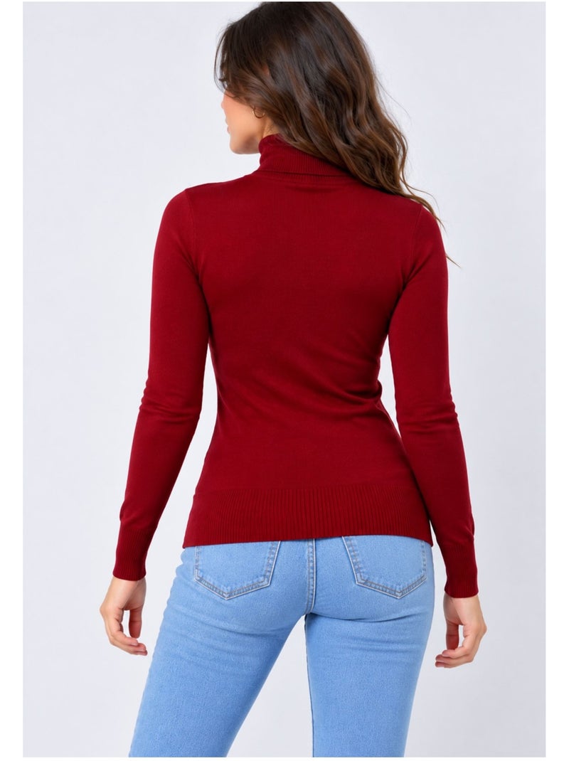Maglia a collo alto kebello Bordeaux - Kiabi