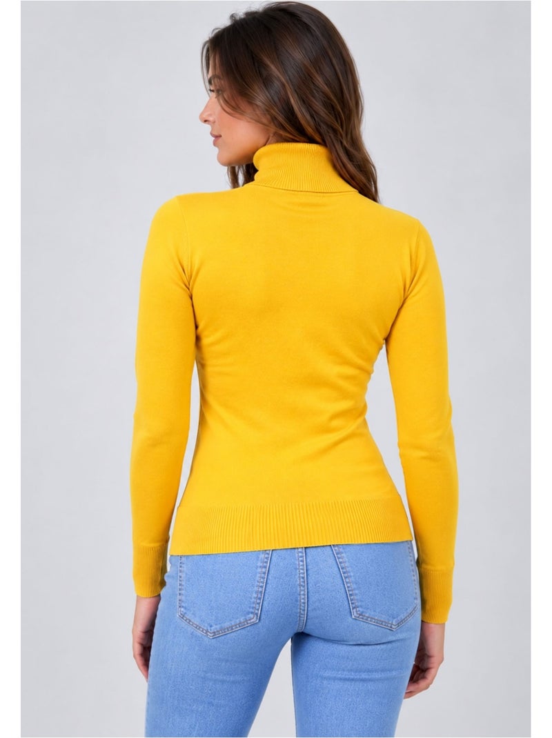 Maglia a collo alto kebello Giallo - Kiabi