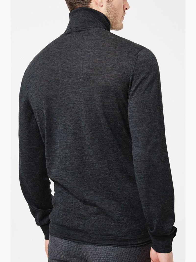 Maglia a collo alto Kebello Grigio antracite - Kiabi
