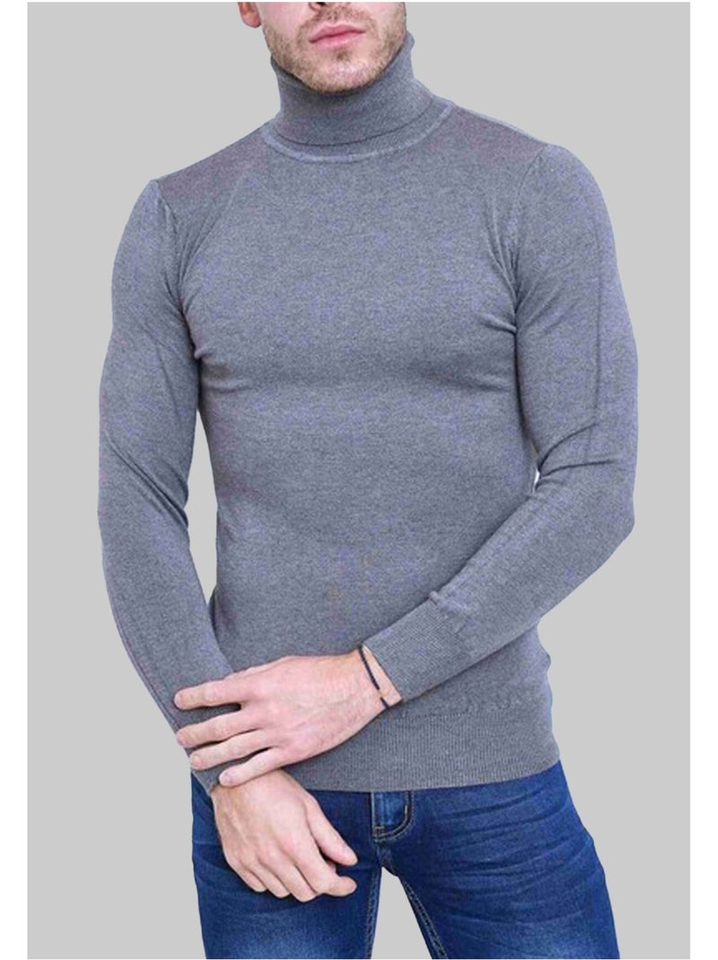Maglia a collo alto Kebello Grigio - Kiabi