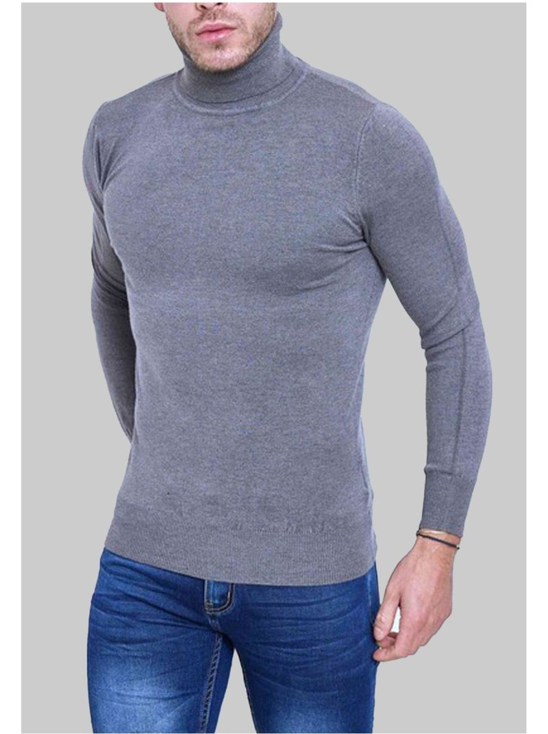 Maglia a collo alto Kebello Grigio - Kiabi