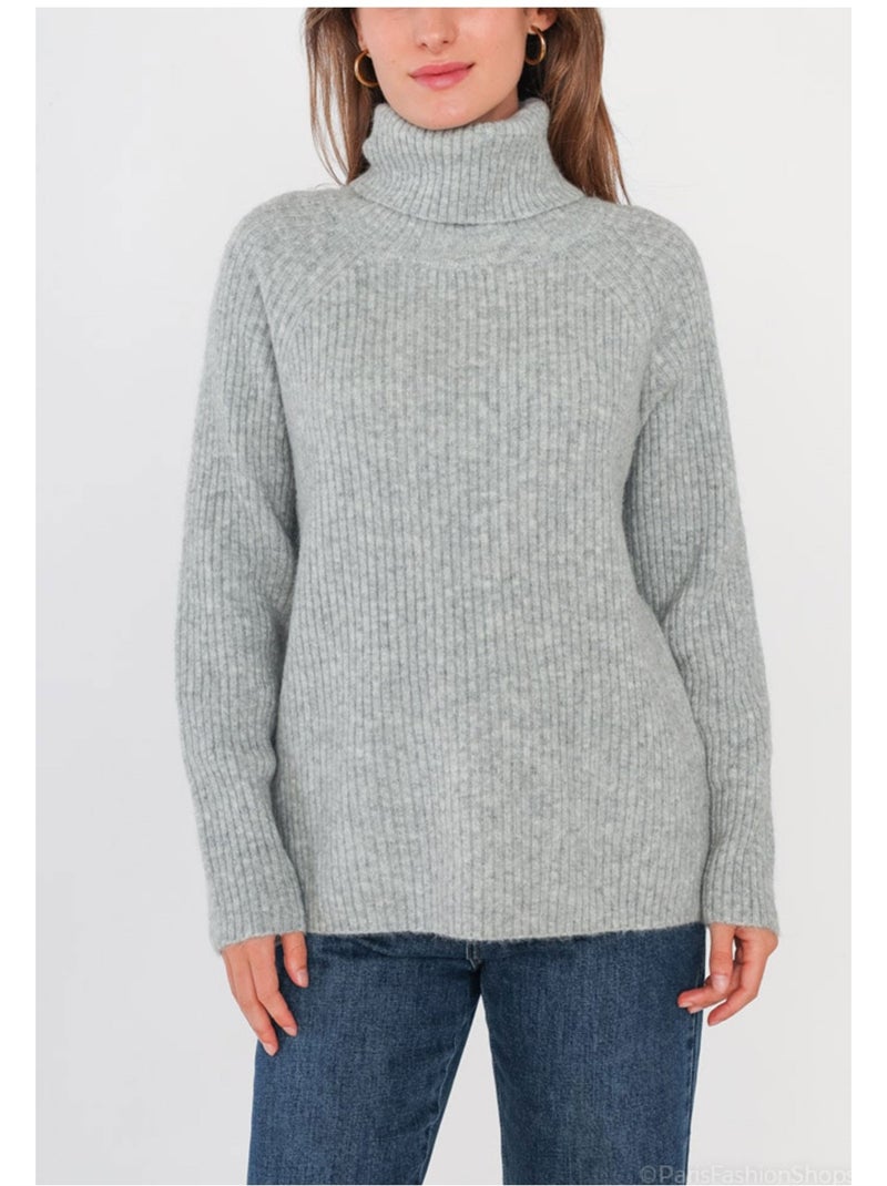 Maglia a collo alto Kebello Grigio - Kiabi