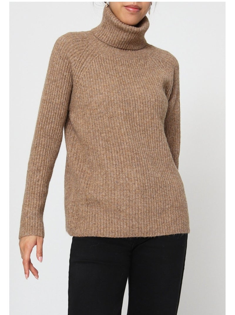 Maglia a collo alto Kebello Marrone - Kiabi