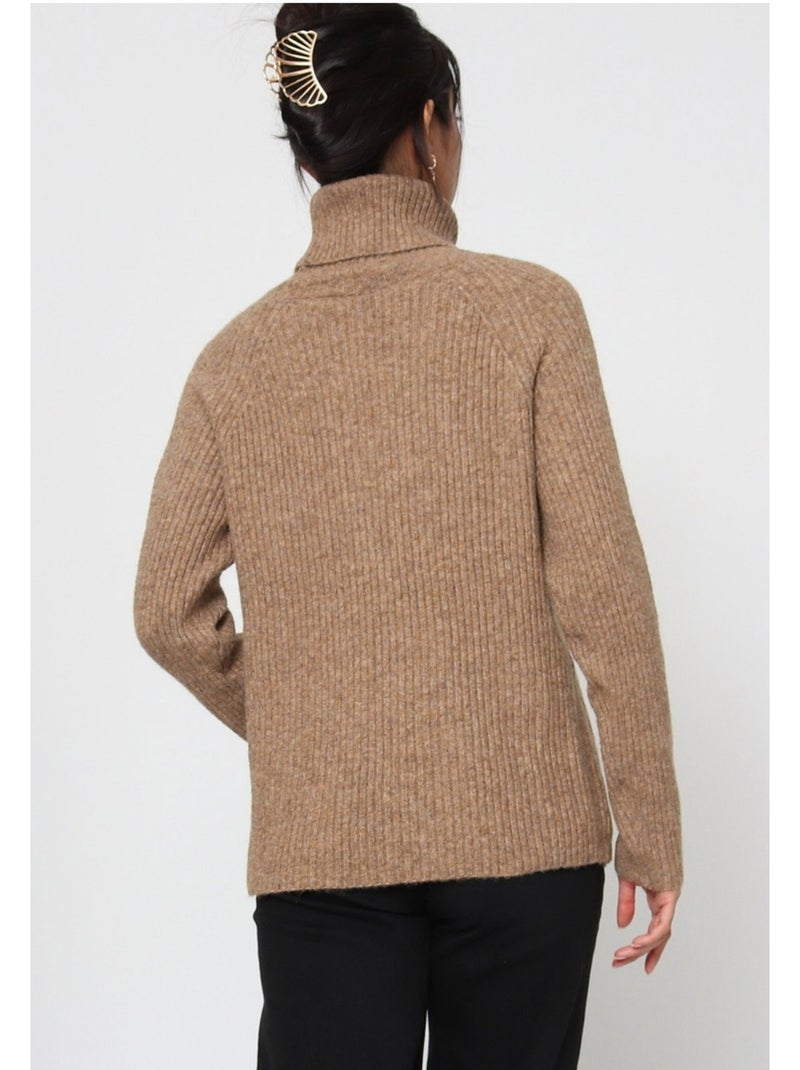 Maglia a collo alto Kebello Marrone - Kiabi