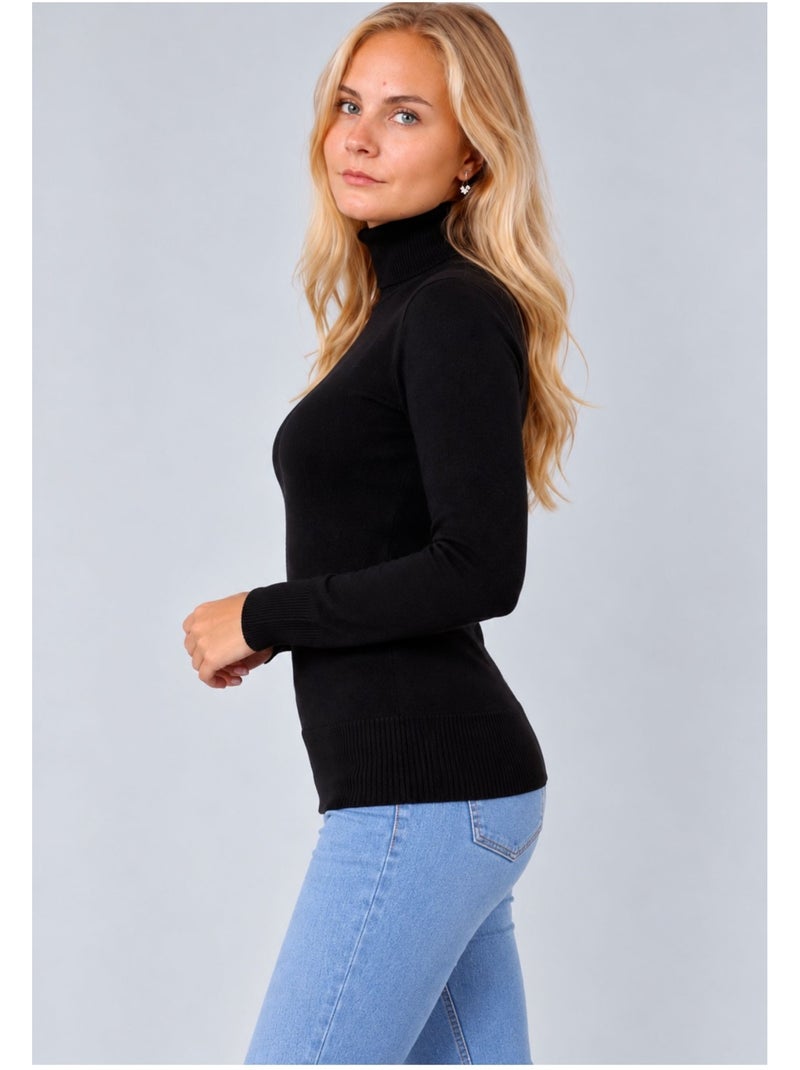 Maglia a collo alto kebello Nero Nero - Kiabi